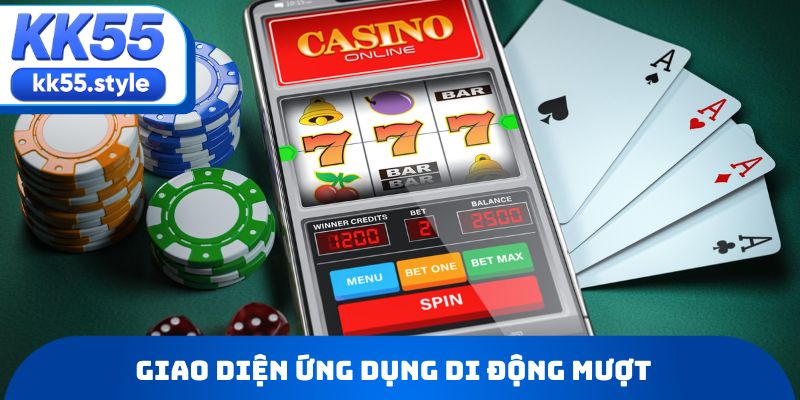 Giao diện app di động mượt